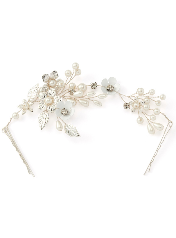 パールフラワーヘアピン型ヘッドドレス