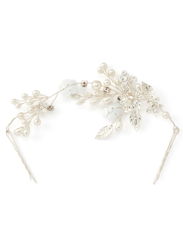 パールフラワーヘアピン型ヘッドドレス