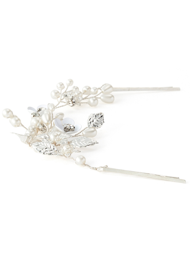 パールフラワーヘアピン型ヘッドドレス