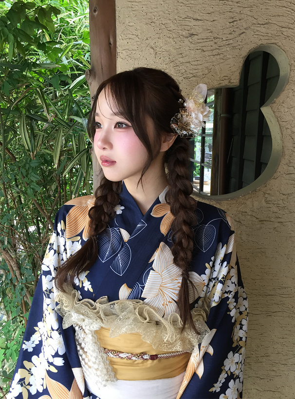 クリアフラワー×リーフヘアピン3点セット