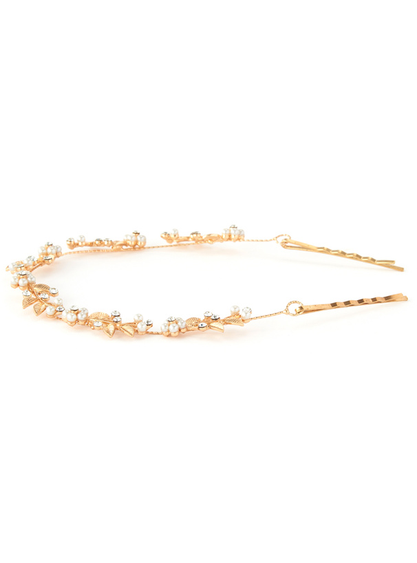 パールリーフヘアピン型ヘッドドレス