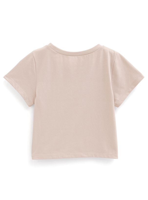 ハートビジューショート丈Tシャツ