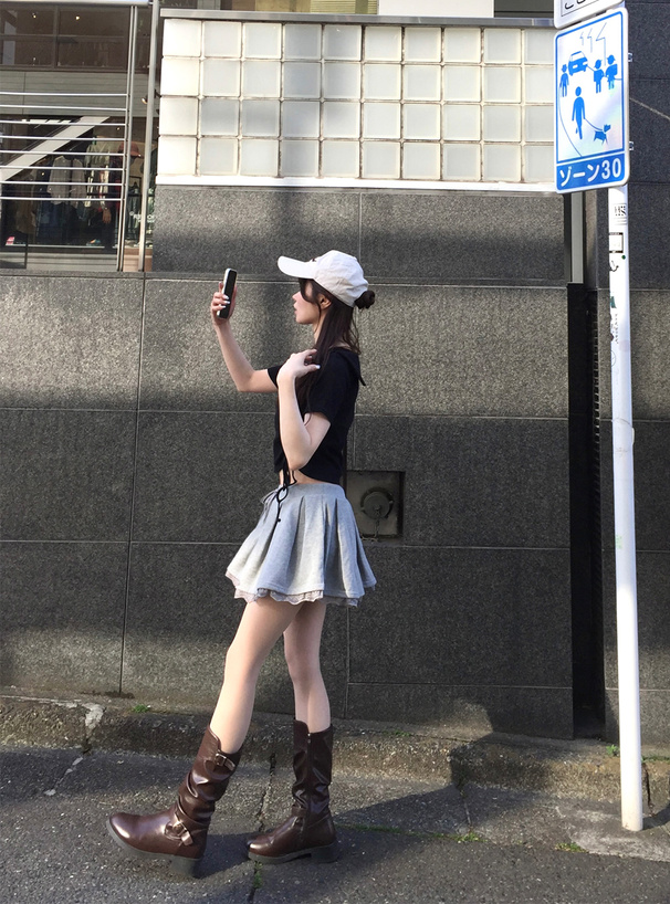 オフショルドロストテレコトップス
