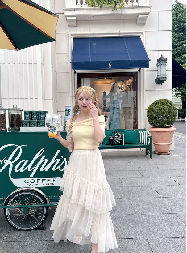 新品　ティアードチュールスカート ティアードチュールスカート