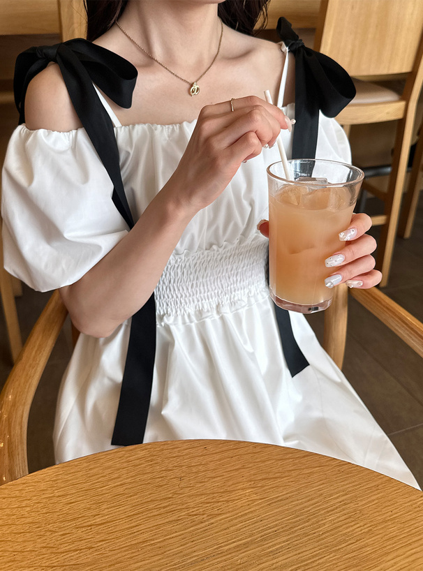 2Wayリボンロングワンピース