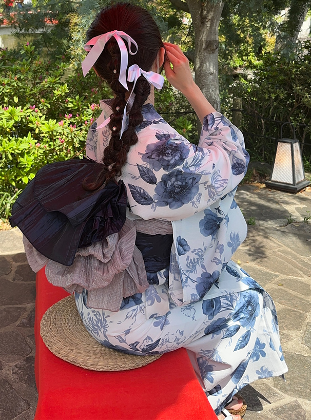 GRL - GRL 2Way 花柄浴衣 帯 セット ワンピース セパレート 新作