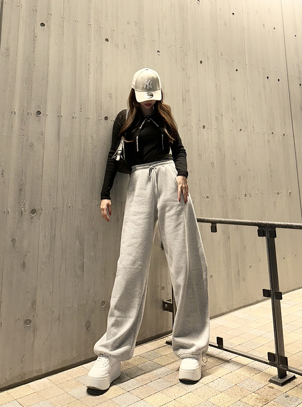 2Wayカーブスウェットワイドパンツ