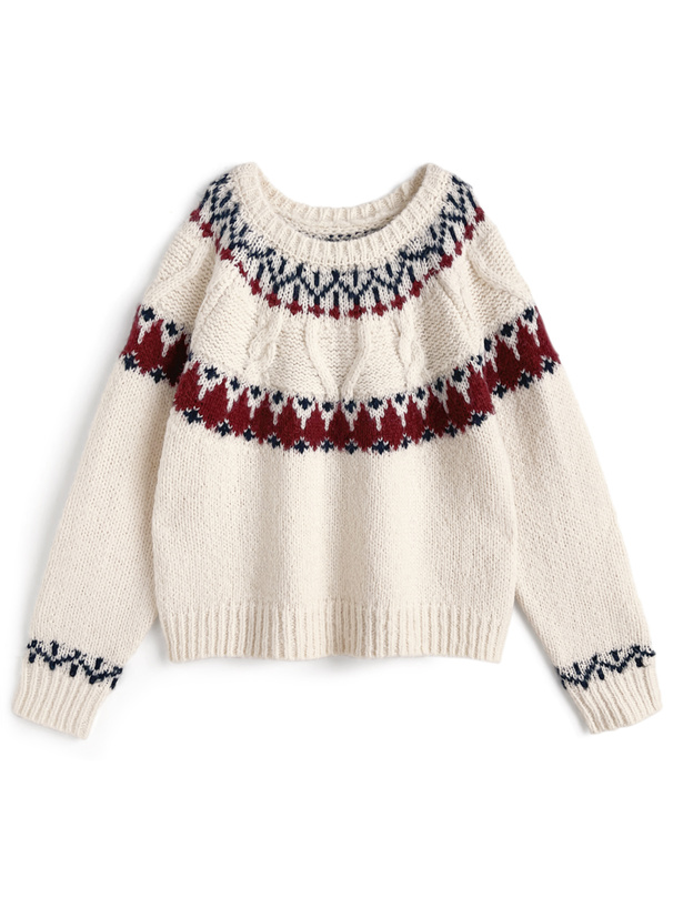 ノルディックローゲージニットトップス[tu1689] | レディース