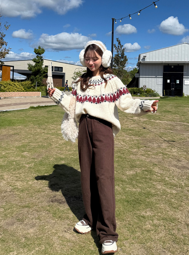 ノルディックローゲージニットトップス[tu1689] | レディース