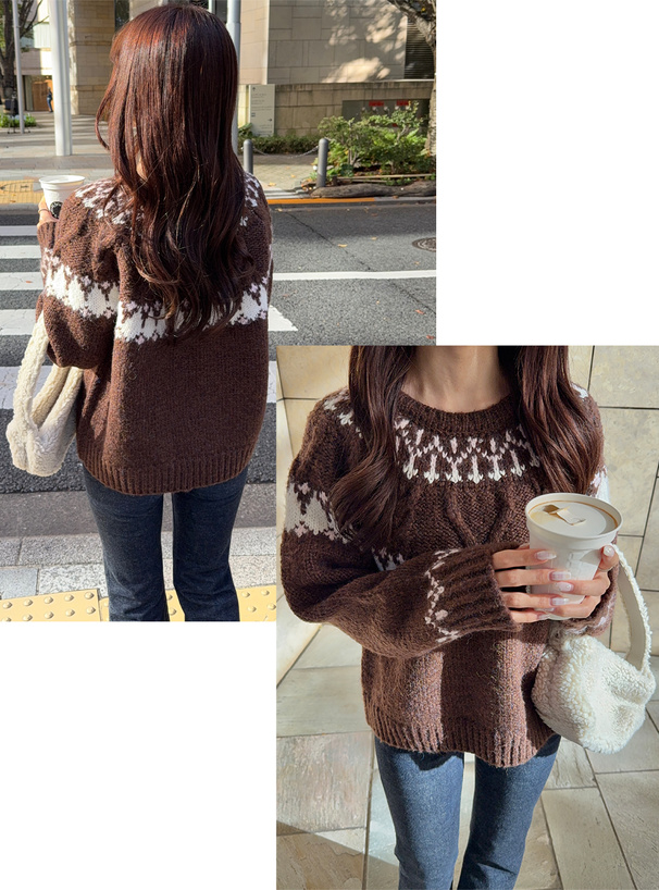 ノルディックローゲージニットトップス[tu1689] | レディース