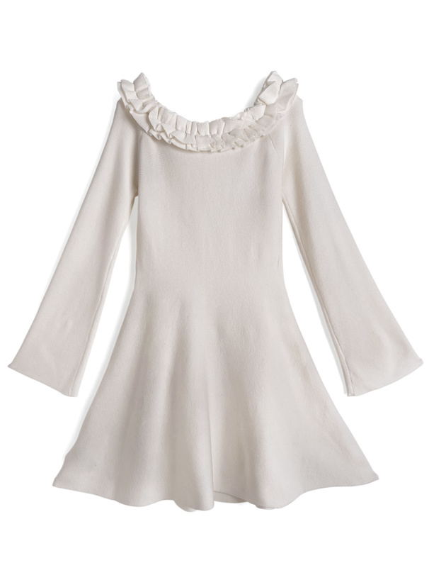 オフショルダーフリルニットミニワンピース[tu1715] | レディース