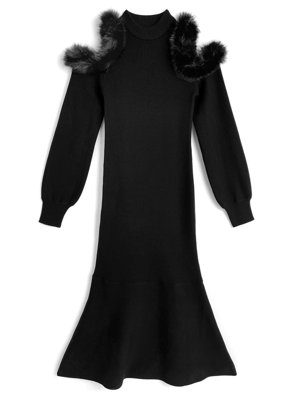 ショルダーオープンファーマーメイドニットワンピース[tu1722]