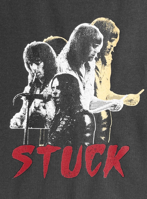 バンドプリントノースリーブトップス