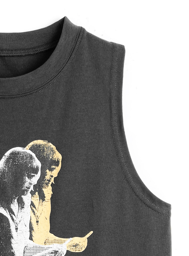 バンドプリントノースリーブトップス