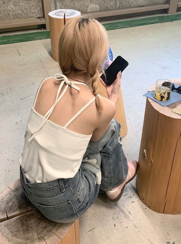 新品未使用　ミシェルマカロン　Luv チョーカー付きトップス　XS グレー ミシェルマカロン チョーカーニットトップス - メルカリ