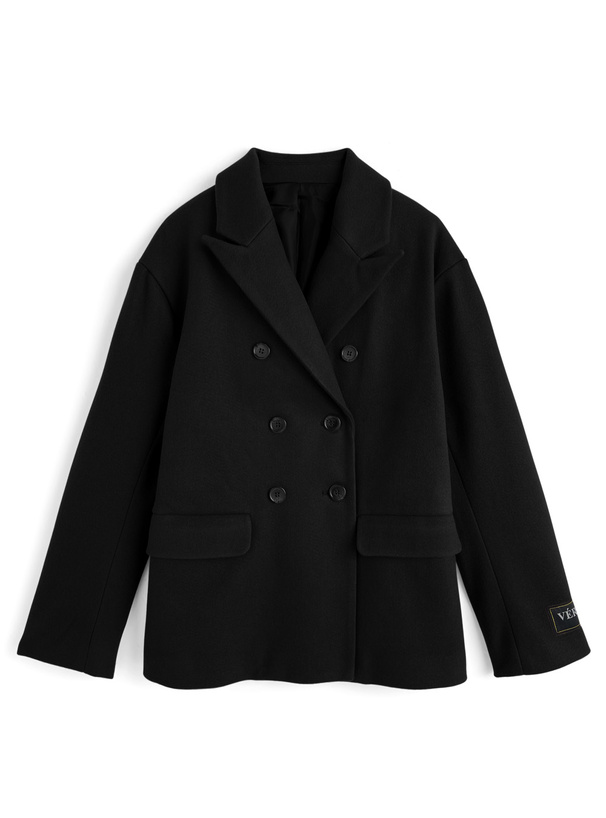 フェイクウールダブルボタンジャケット