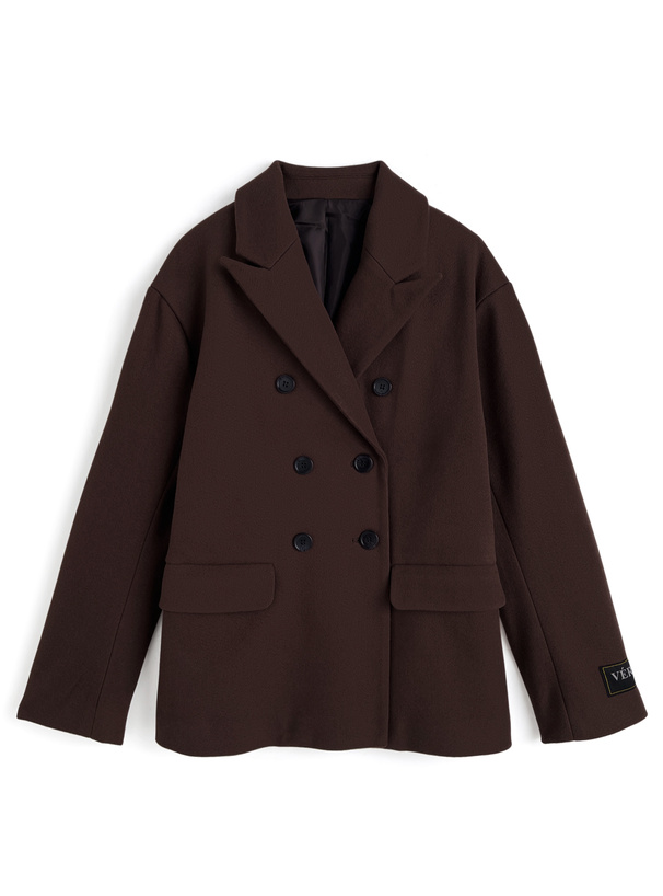 フェイクウールダブルボタンジャケット