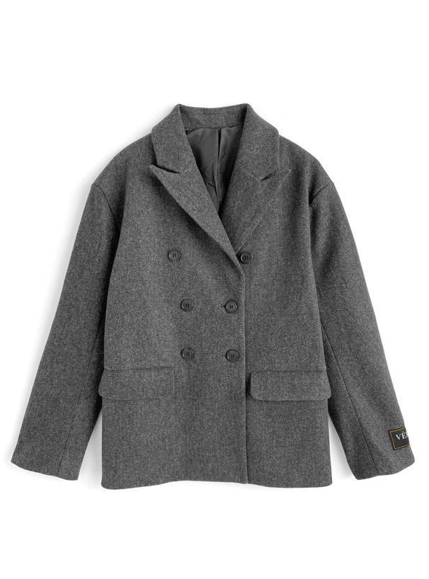 フェイクウールダブルボタンジャケット