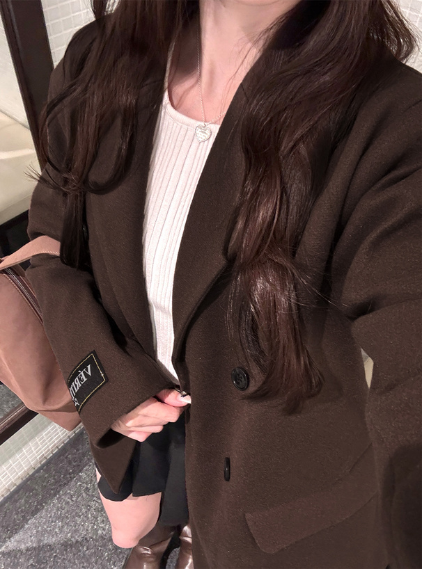 フェイクウールダブルボタンジャケット