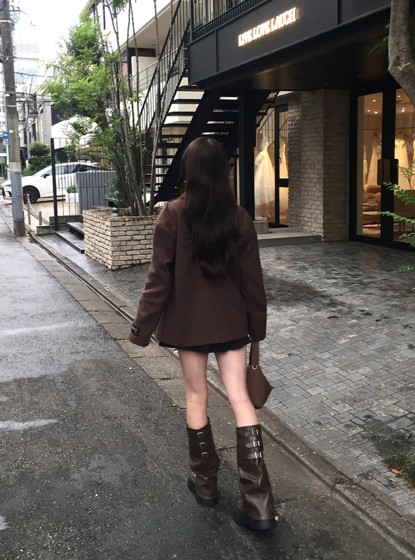 フェイクウールダブルボタンジャケット