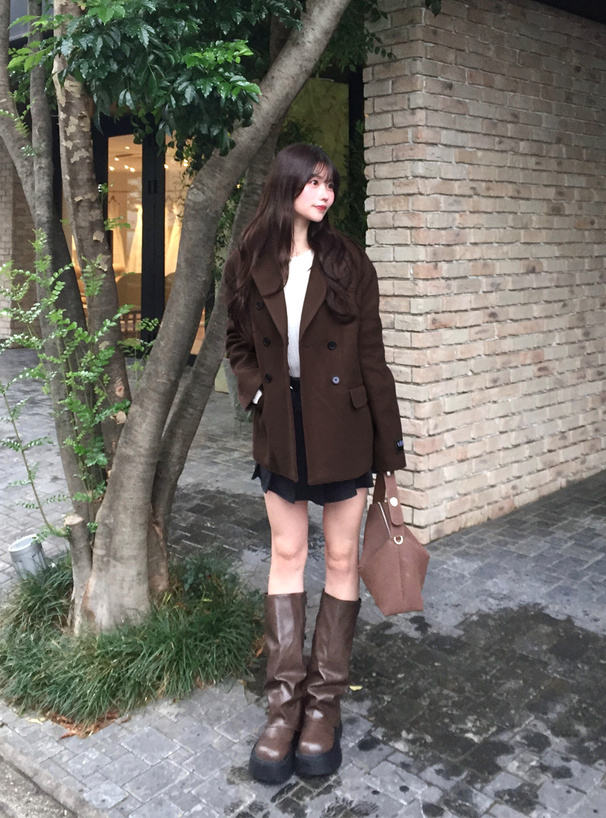 フェイクウールダブルボタンジャケット