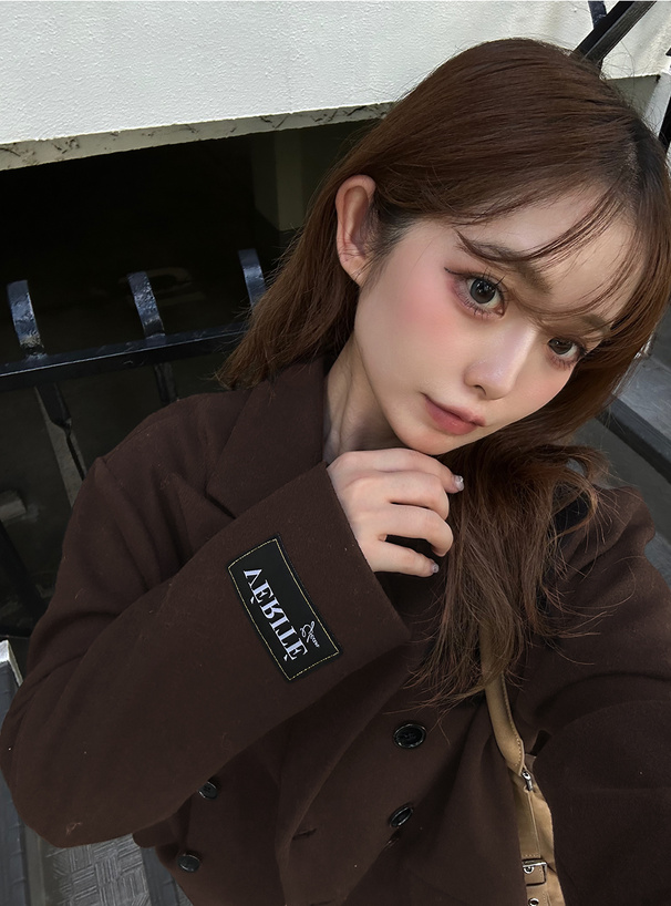 フェイクウールダブルボタンジャケット