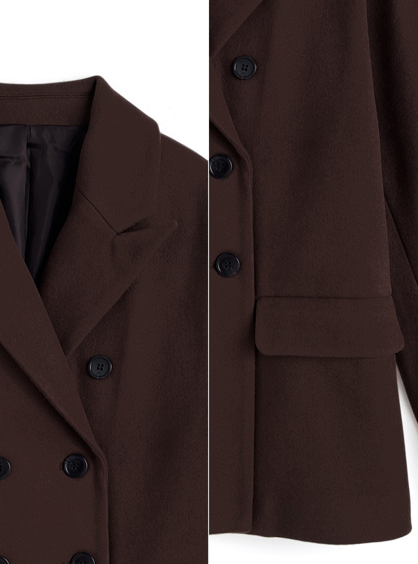 フェイクウールダブルボタンジャケット