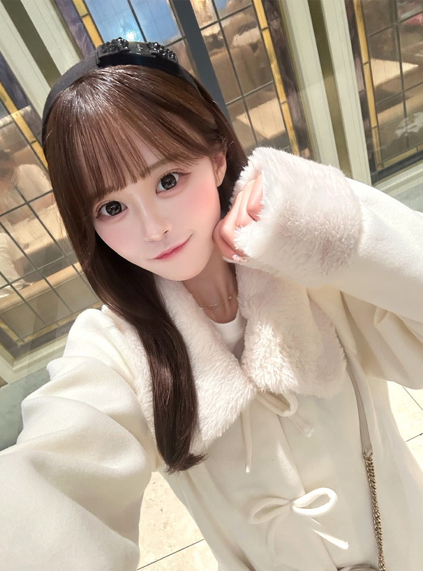 ファーリボンフェイクウールコート