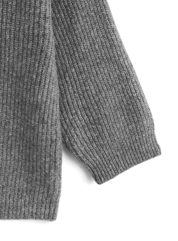 フェアアイル柄オフショルダーニットワンピース