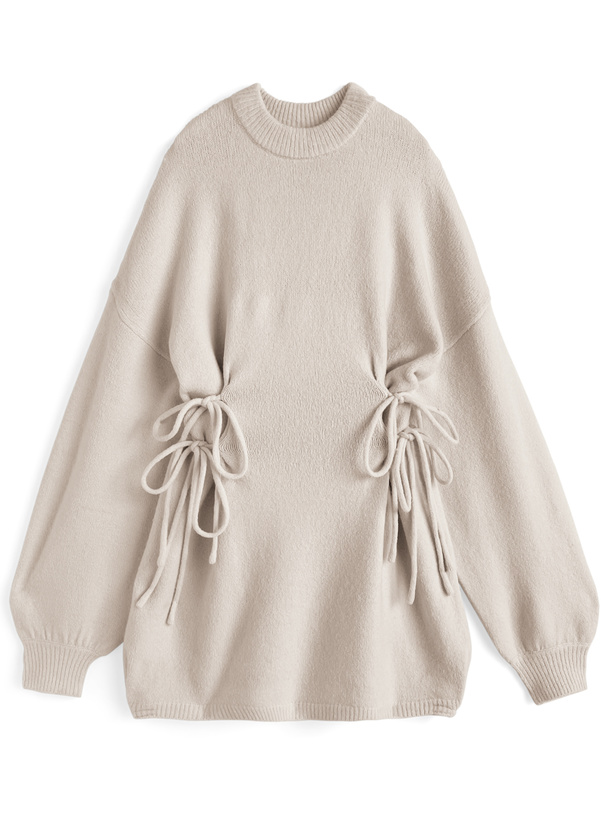 リボンニットワンピース