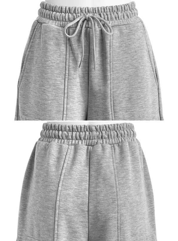 サイドカットアウトスウェットワイドパンツ