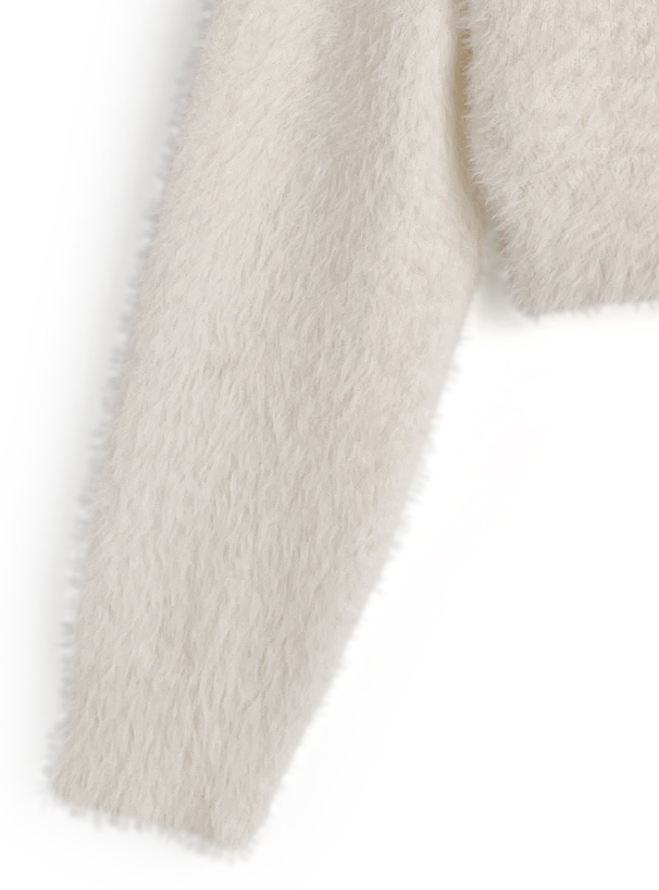 レイヤード風シャギーニットトップス