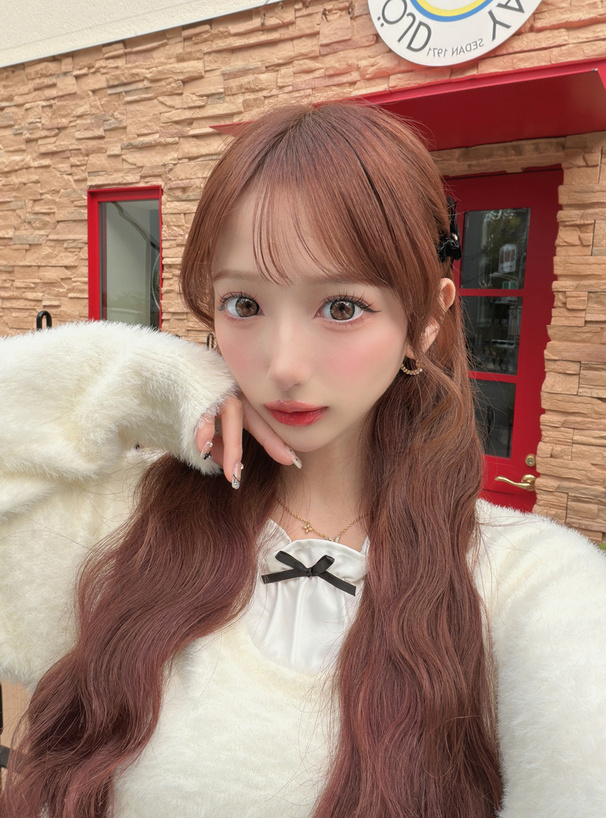 レイヤード風シャギーニットトップス