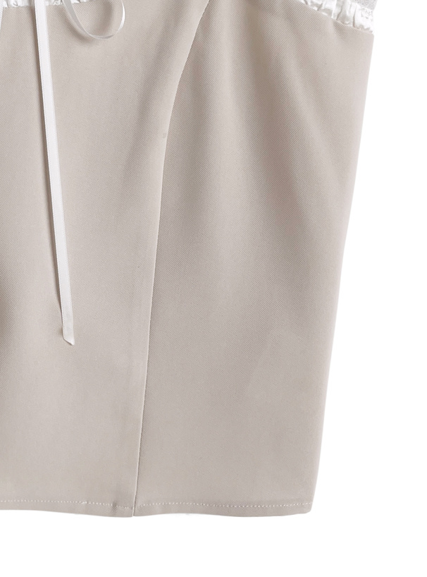 サテンリボンレースキャミソール