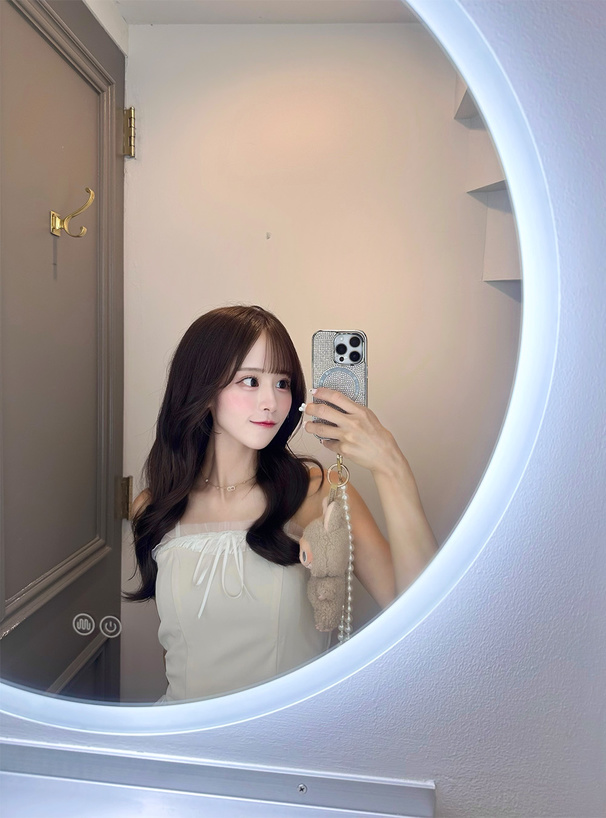 サテンリボンレースキャミソール