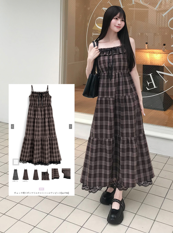 【PINKHOUSE】チェック柄フリルキャミワンピース ピンクハウスチェック柄キャミワンピース フリル付き - メルカリ