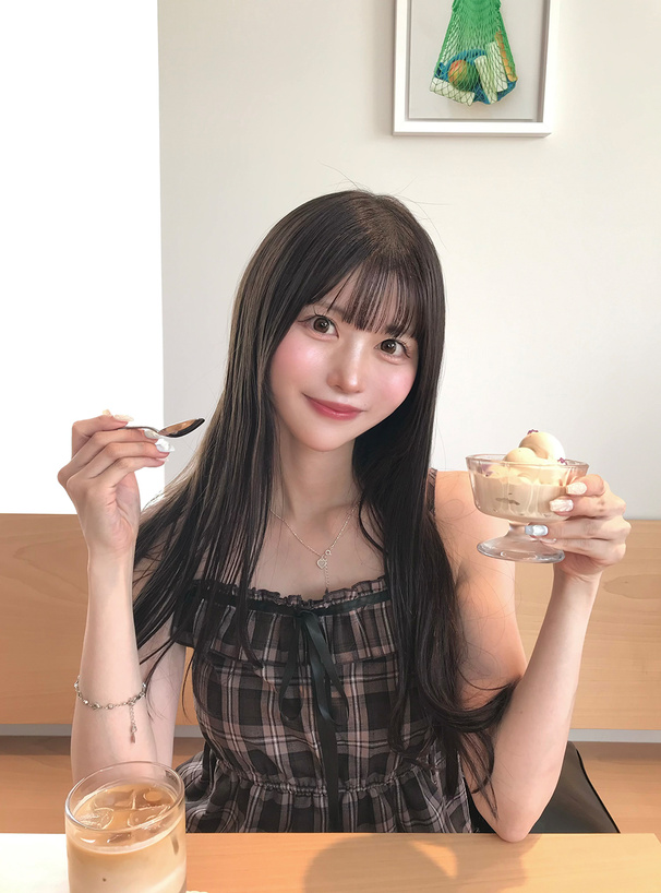 チェック柄リボンフリルキャミソールワンピース