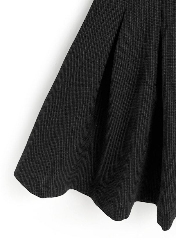 ハートボタンジャケット×フレアスカートツイードセットアップ