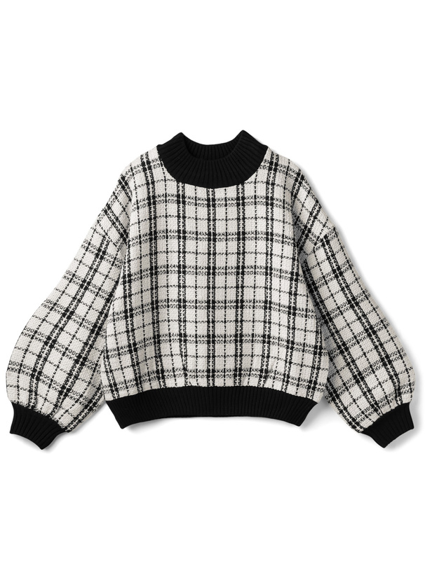 チェック柄ツイードトップス[tu1804]