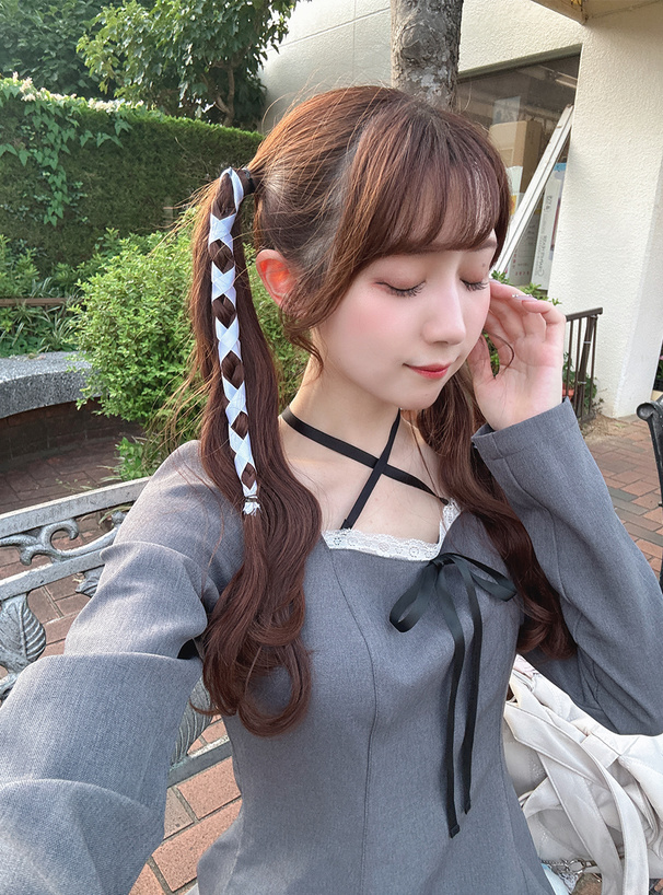 リボンストラップフレアミニワンピース