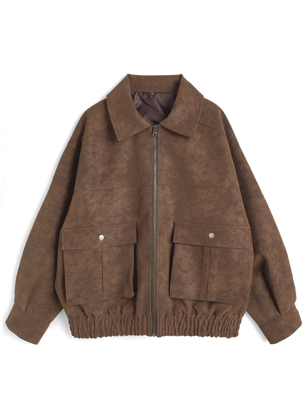 ファーティペット付きレザージャケット[tu1806] | レディース