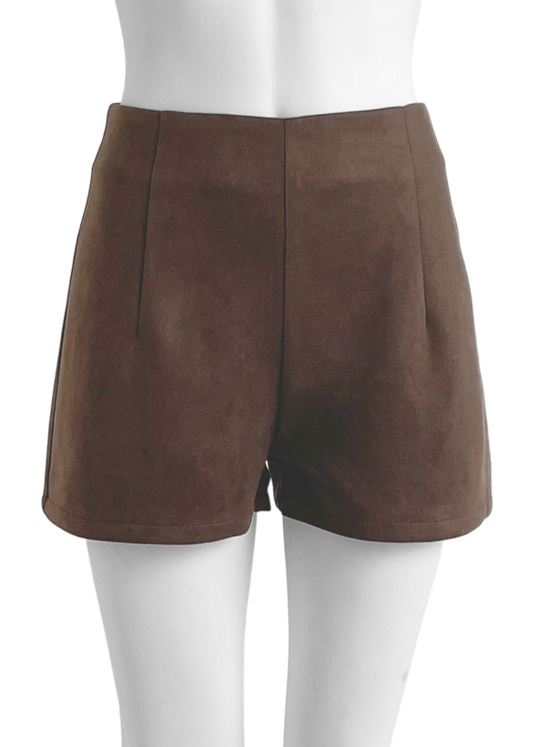 スエードハイウエストショートパンツ