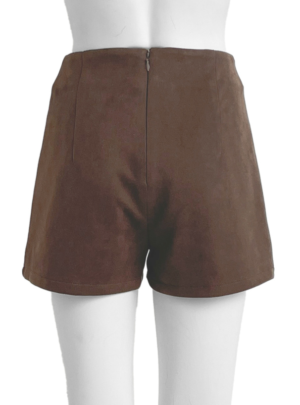 スエードハイウエストショートパンツ