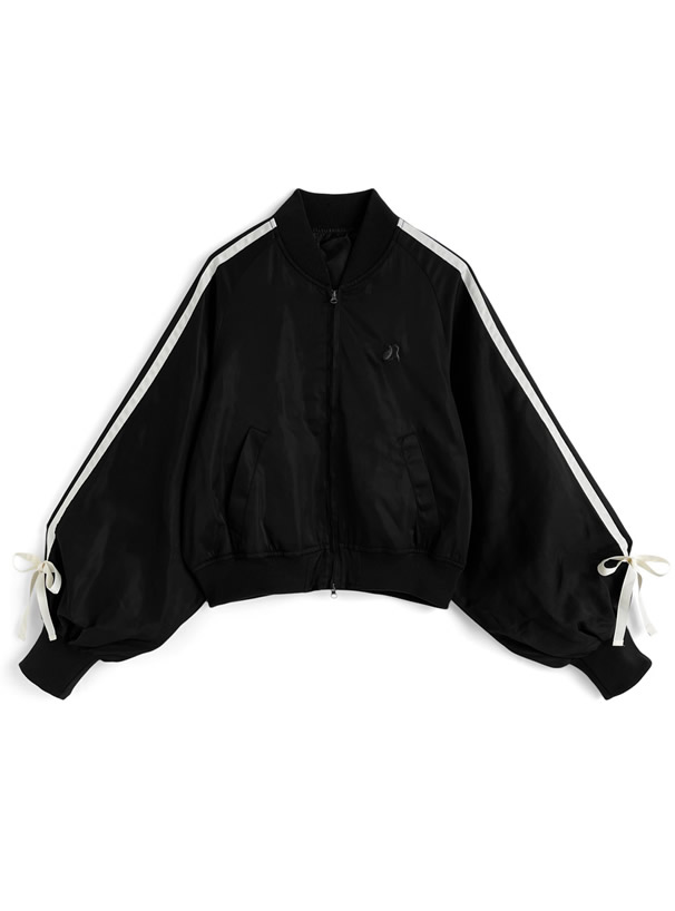 ダブルジップラインリボンブルゾン