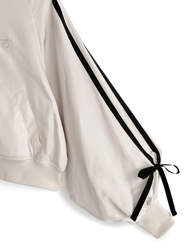 ダブルジップラインリボンブルゾン