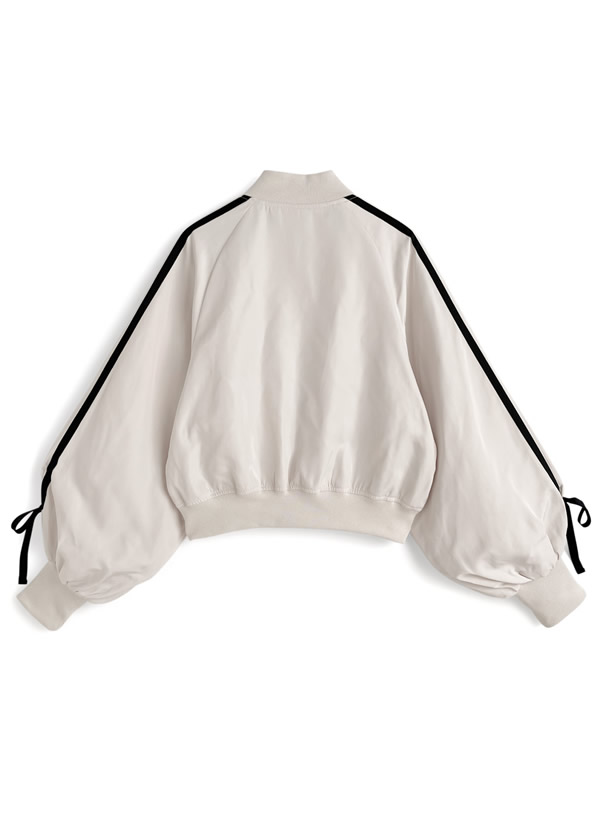 ダブルジップラインリボンブルゾン
