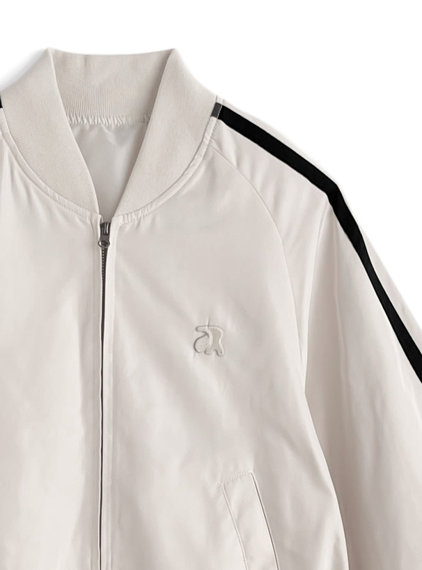 ダブルジップラインリボンブルゾン