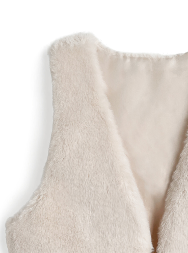 フロントリボンエコファーベスト[tu1823] | レディースファッション