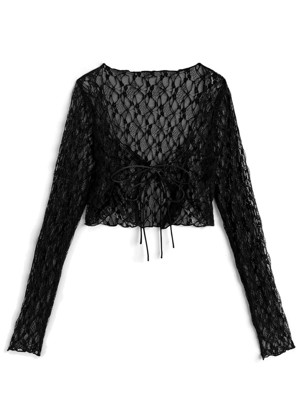 リボンレースショート丈ボレロ[tu1825]