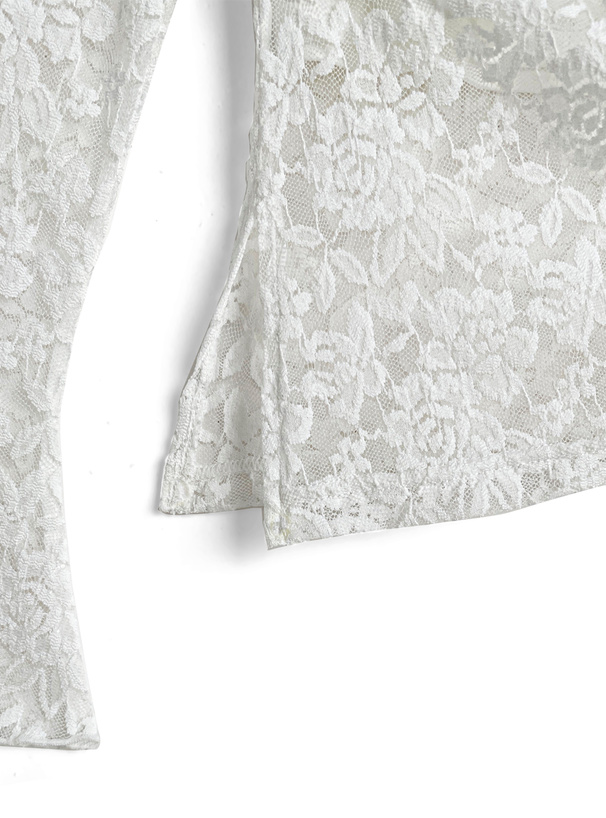 オフショルダーアシメギャザーレーストップス